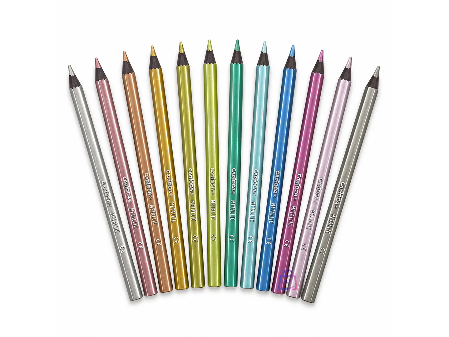 Lápices Metálicos Carioca 12 Colores Para Cartulina Negra - PS 1