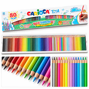 Lápices de Colores Carioca Tita 80 Unidades Maxi Set - PS