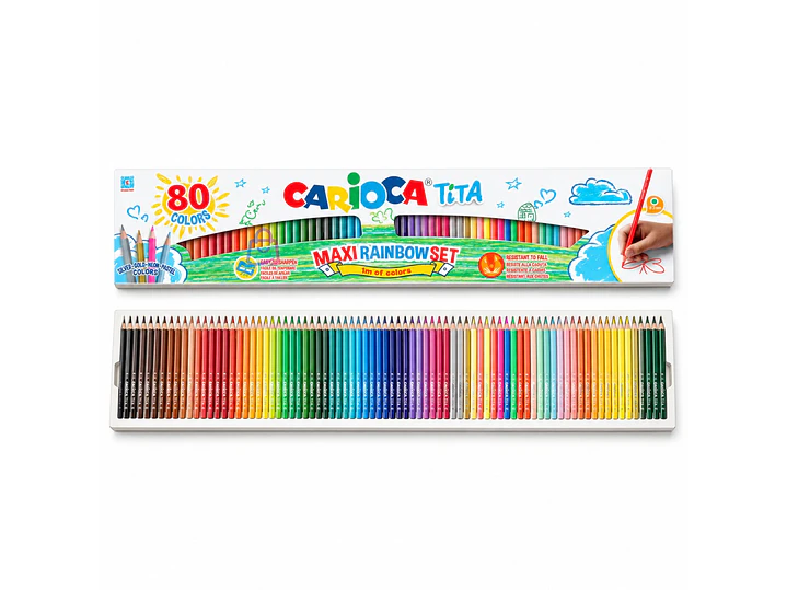 Lápices de Colores Carioca Tita 80 Unidades Maxi Set - PS 4
