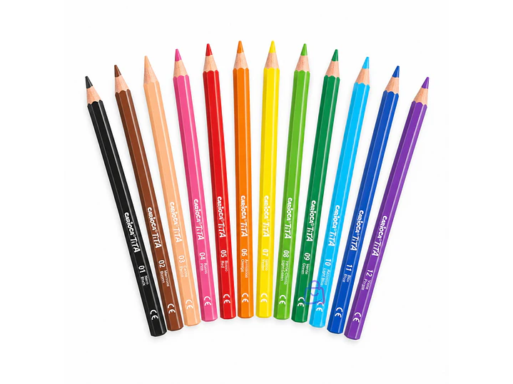 Lápices de Colores Carioca Tita 12 Resistentes Lavables - PS 1