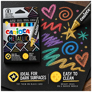 Crayones Metálicos Carioca 8 Colores - PS