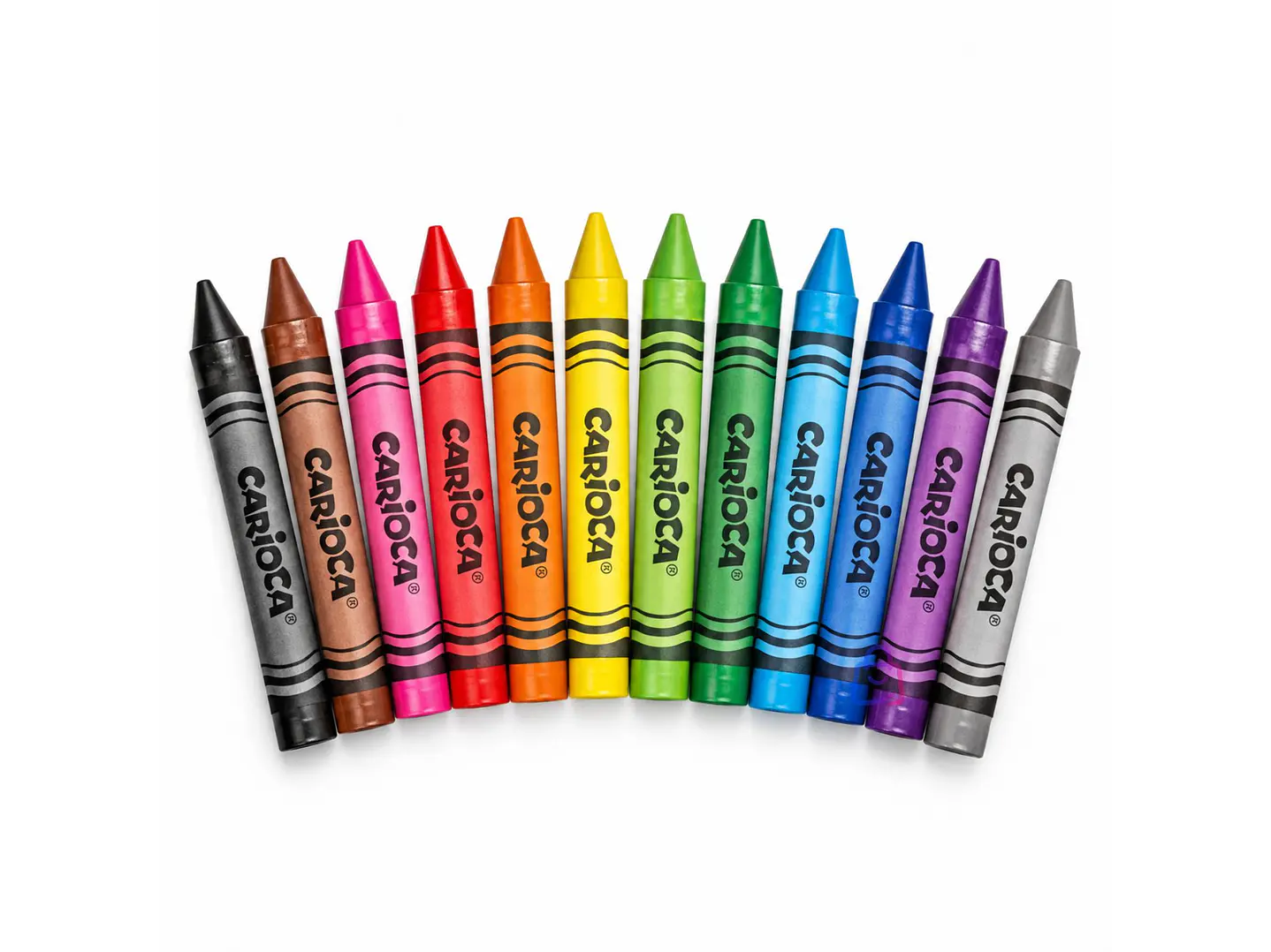 Crayones Jumbo Carioca 12 Colores Lavables Infantiles - PS 1