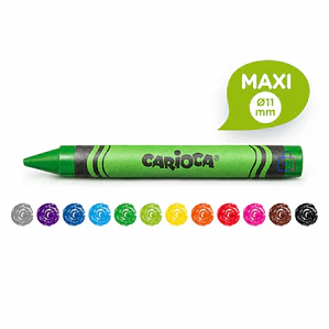Crayones Jumbo Carioca 12 Colores Lavables Infantiles - PS