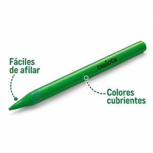 Crayones Carioca Plastello 12 Unidades Colores Lavables - PS