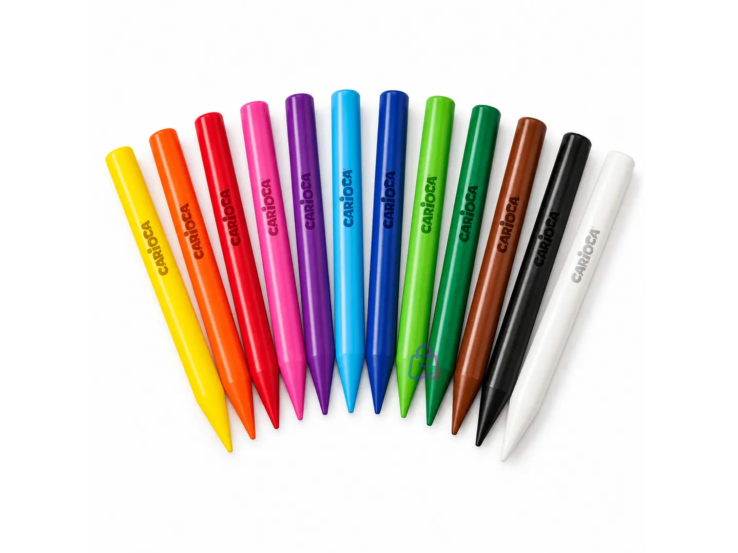 Crayones Carioca Plastello 12 Unidades Colores Lavables - PS 1