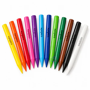 Crayones Carioca Plastello 12 Unidades Colores Lavables - PS