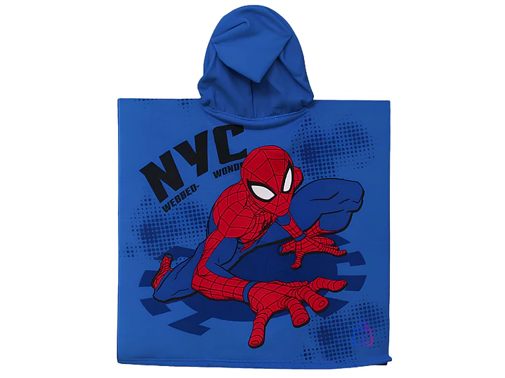 Toalla Playa Piscina Spiderman Capucha Microfibra 60x60 - PS 2