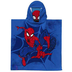 Toalla Playa Piscina Spiderman Capucha Microfibra 60x60 - PS