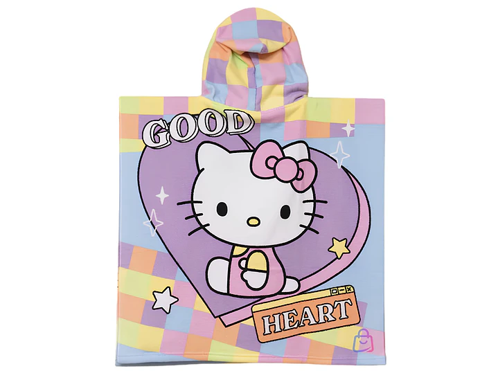 Toalla Hello Kitty Retro Capucha Playa Piscina 60x60 - PS 2
