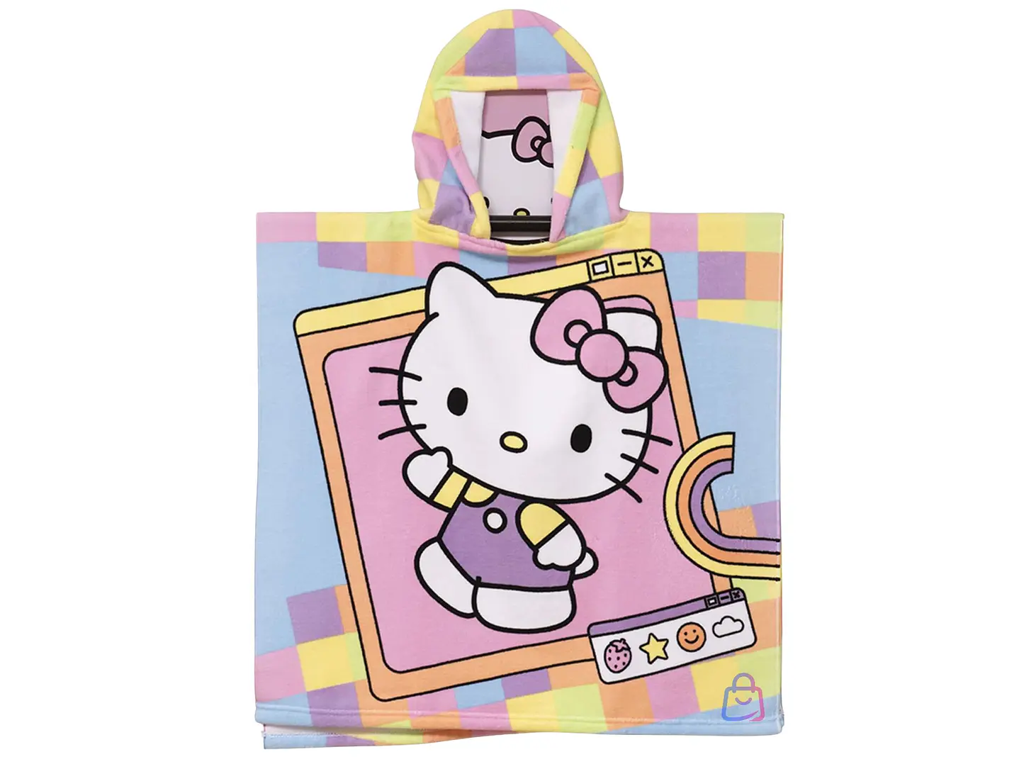 Toalla Hello Kitty Retro Capucha Playa Piscina 60x60 - PS 1