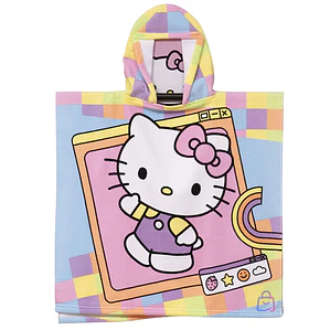 Toalla Hello Kitty Retro Capucha Playa Piscina 60x60 - PS