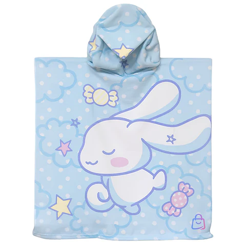 Toalla Playa Con Capucha Cinnamoroll Nubes 60x60 Cm - PS