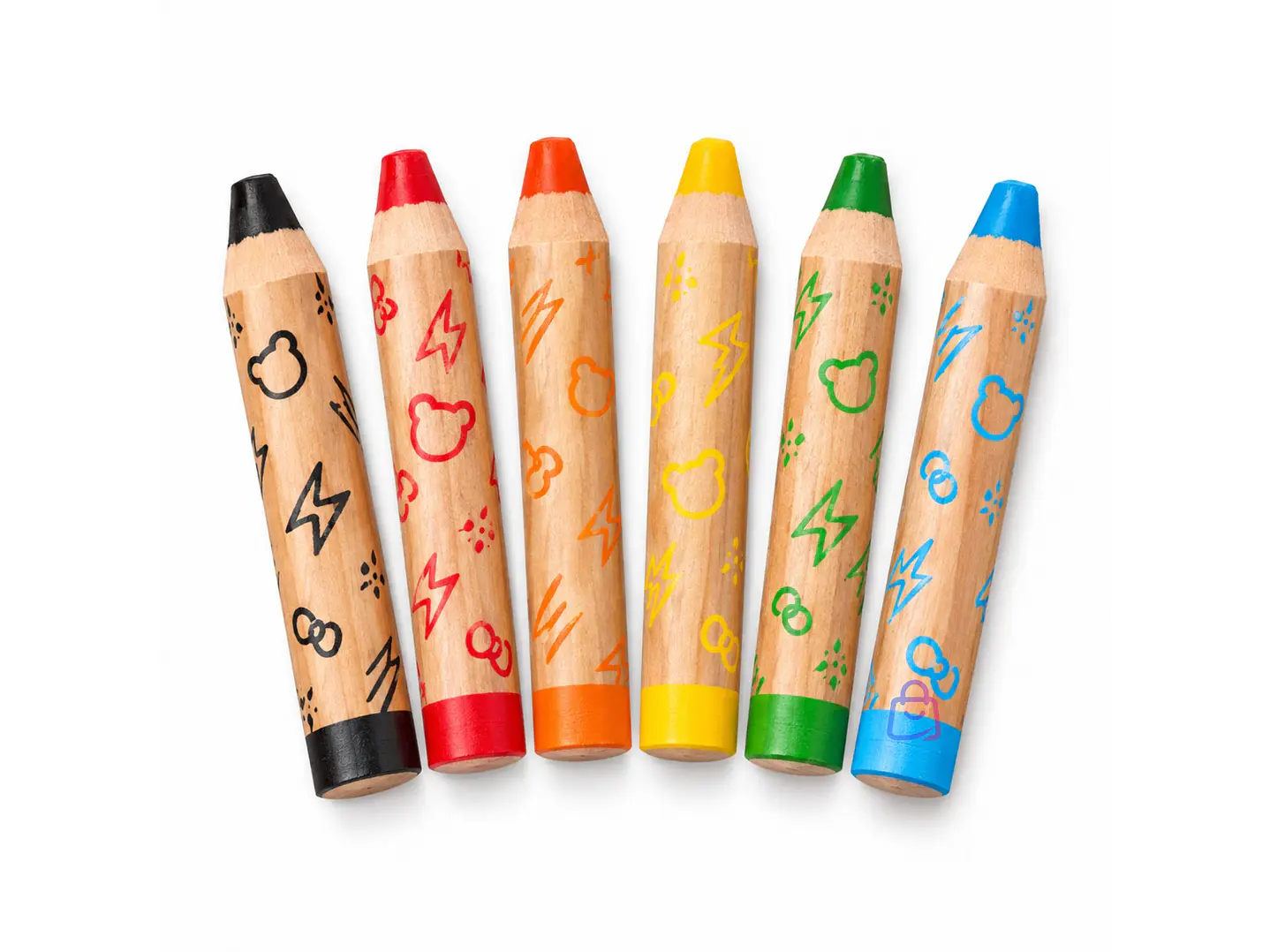 Crayones Carioca Baby 3 En 1 Acuarelables 6 Colores - PS 1