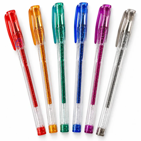 Bolígrafos Gel Glitter Carioca 6 Colores Punta 1 Mm - PS