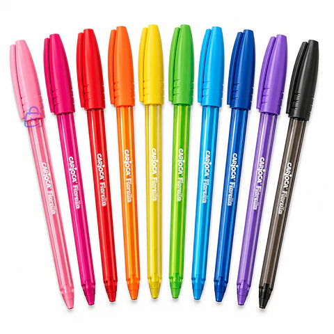 Bolígrafos Carioca Fiorella 10 Colores Punta 1 Mm - PS