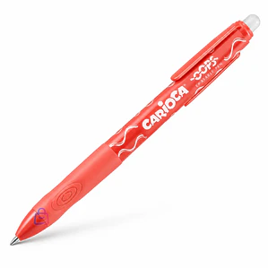 Bolígrafo Borrable Carioca Oops Rojo Retráctil - PS