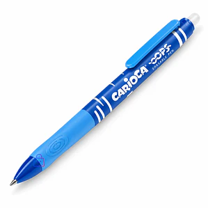 Bolígrafo Borrable Carioca Oops Azul Retráctil - PS