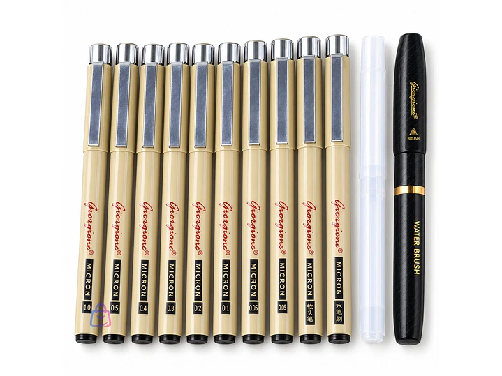 Set Estilógrafos ZG010 10 Piezas Dibujo Y Brush - PS 1