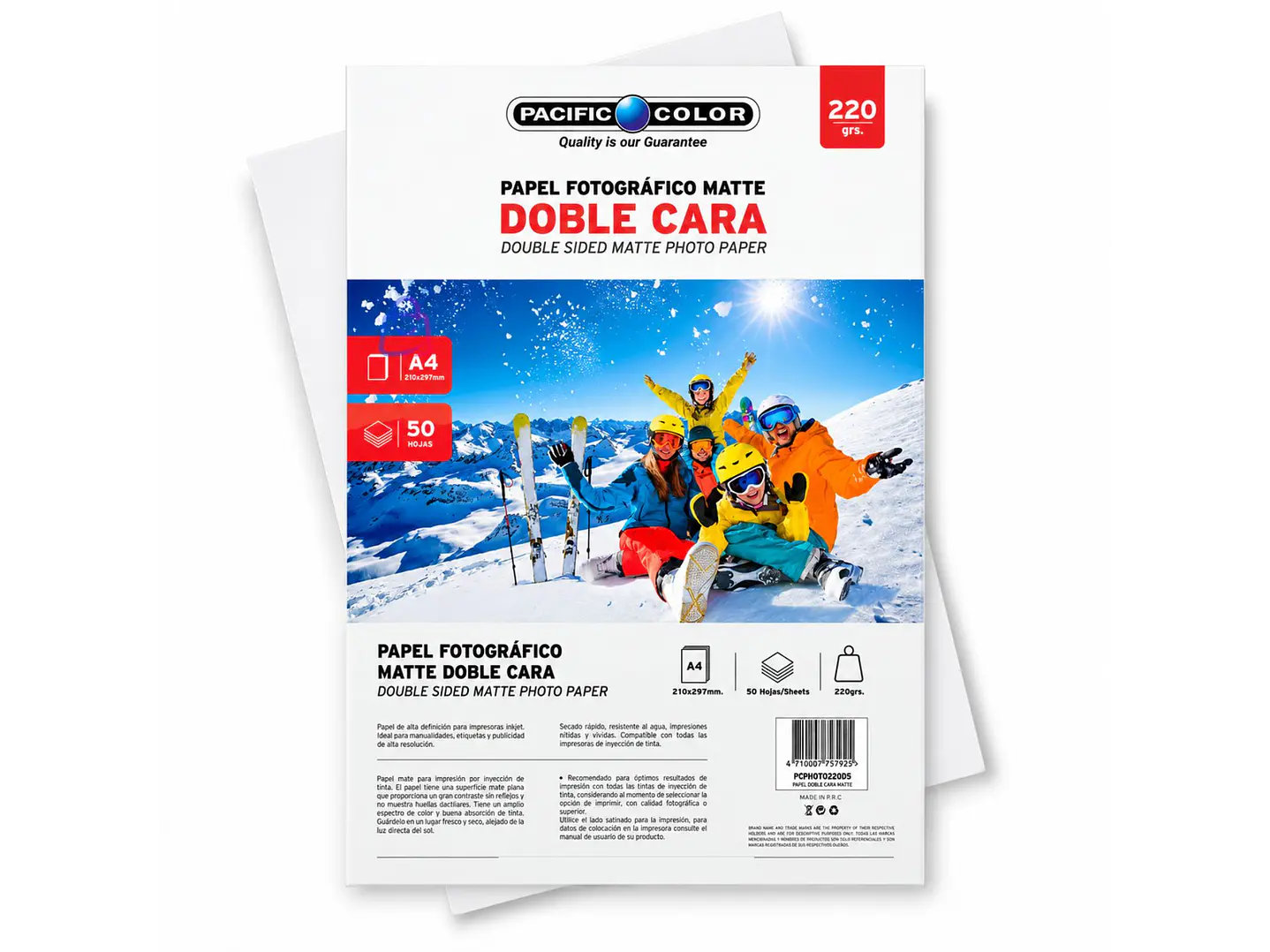 Papel Fotográfico Mate Doble Faz A4 220g 50 Hojas - PS 4