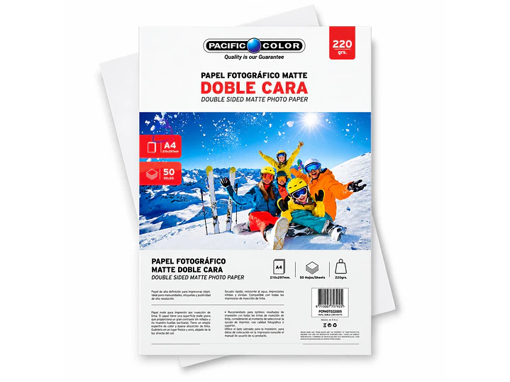 Papel Fotográfico Mate Doble Faz A4 220g 50 Hojas - PS 4