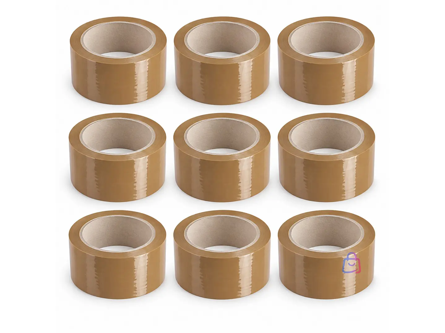 Pack 9 Cintas Embalaje Café 45mm x 40m 40 Micrones - PS 1