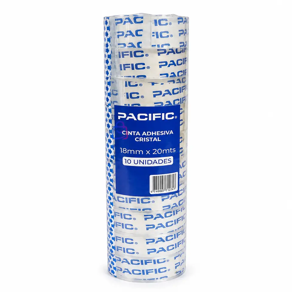 Pack 10 Cintas Adhesivas Transparentes 18mm x 20m - PS 3