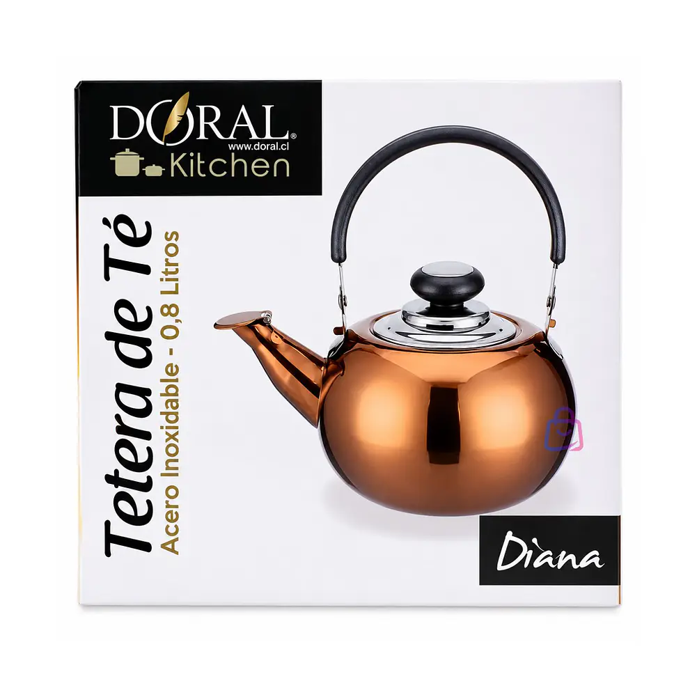 Tetera Acero Inoxidable Cobre 800ml Diana Inducción - PS 4