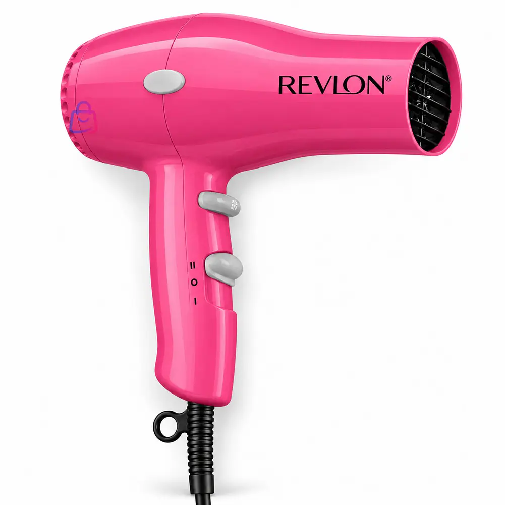 Secador De Pelo Revlon Iónico Compacto 1875W Rosa - PS 1