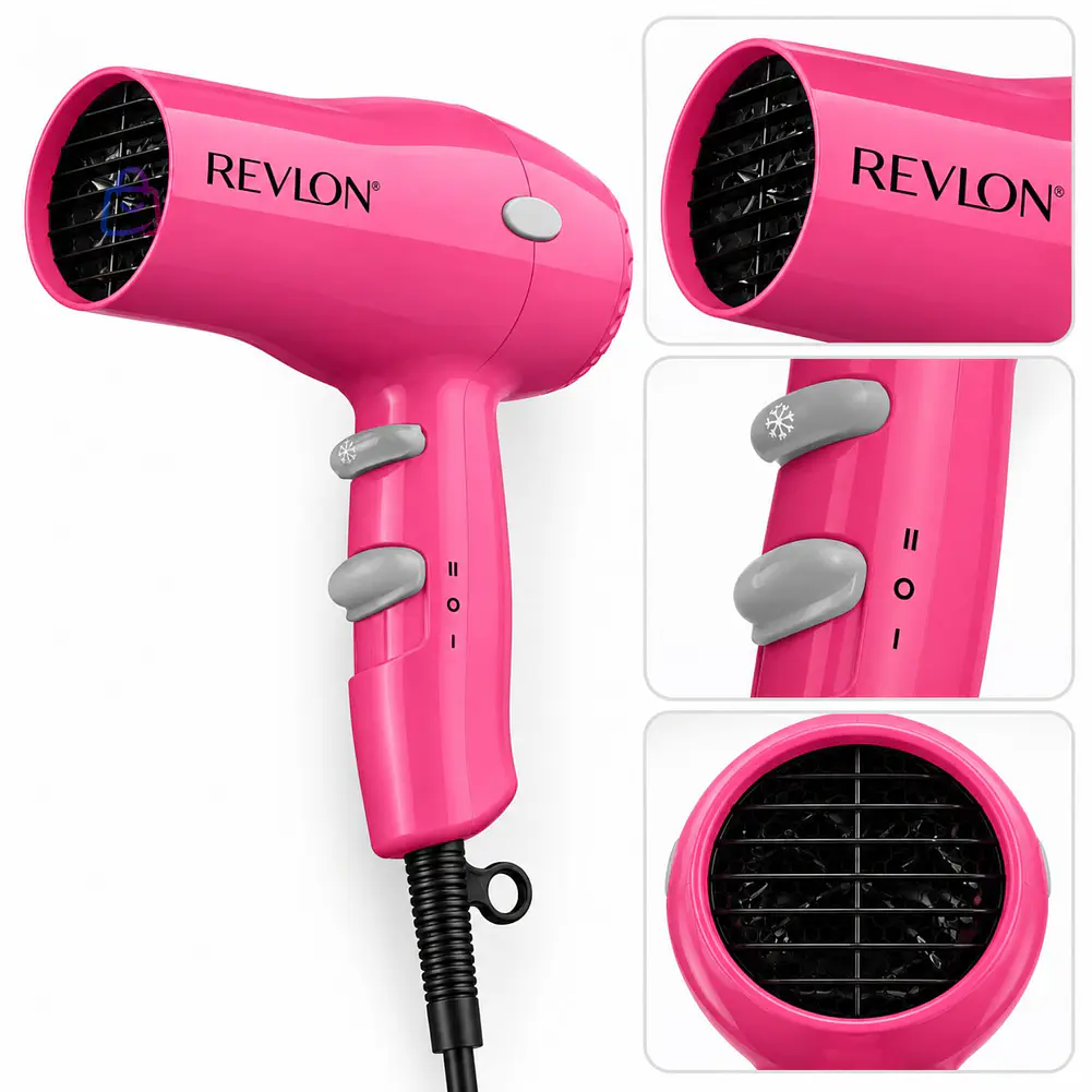 Secador De Pelo Revlon Iónico Compacto 1875W Rosa - PS 3