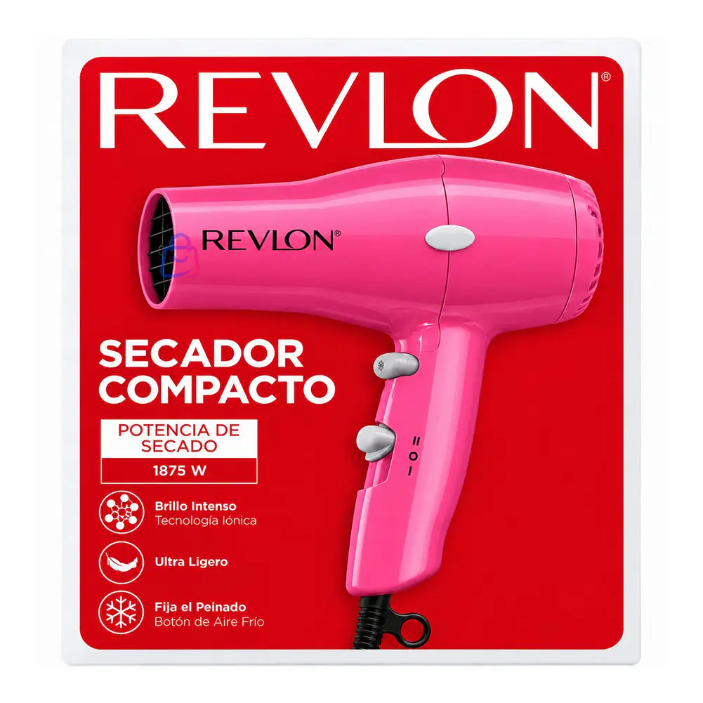 Secador De Pelo Revlon Iónico Compacto 1875W Rosa - PS 5