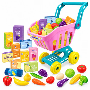 Carrito De Compras Infantil Supermercado 25 Accesorios - PS