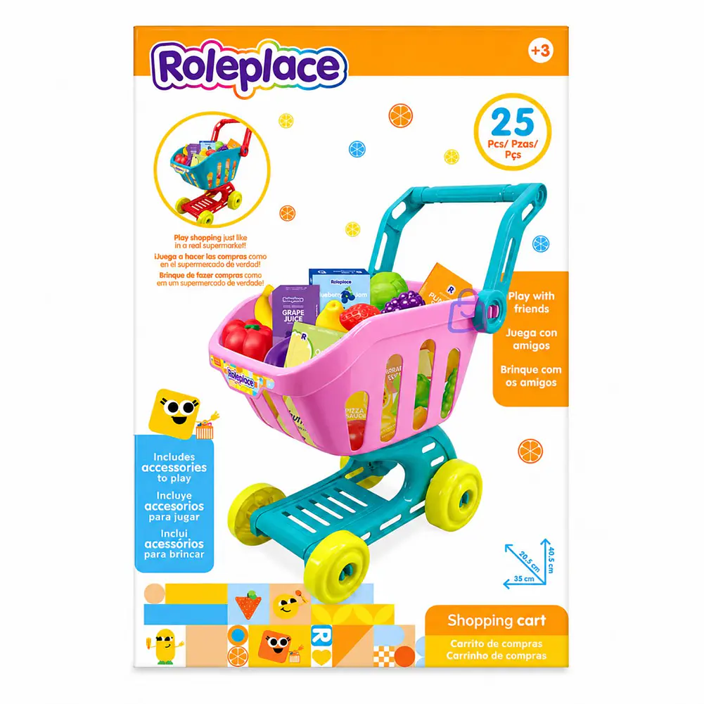 Carrito De Compras Infantil Supermercado 25 Accesorios - PS 5