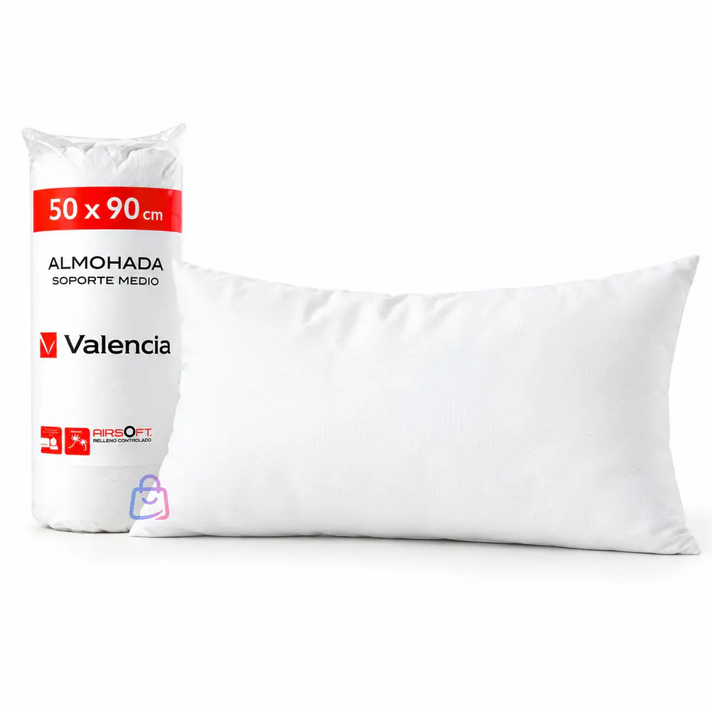 Almohada Microfibra 50x90 Cm Soporte Regular Blanca - PS 3