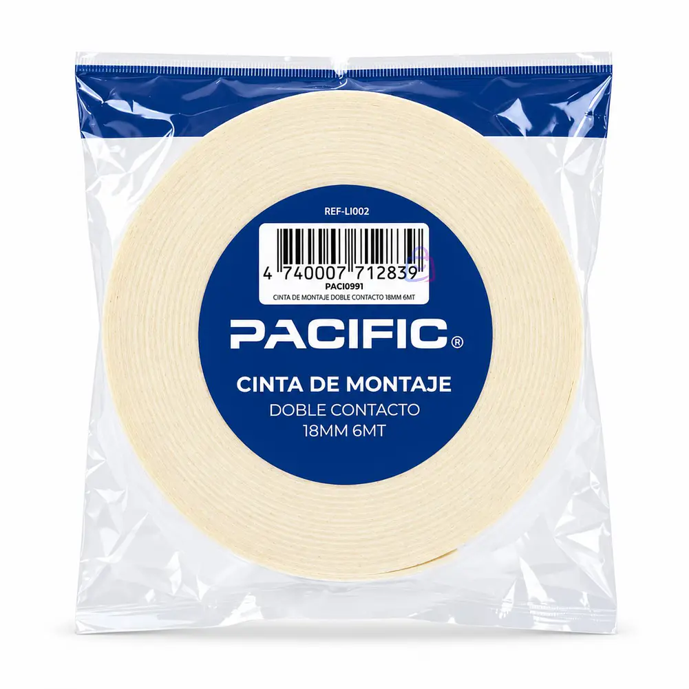 Cinta Doble Contacto Montaje Espuma Blanca 18mm X 6m - PS 4