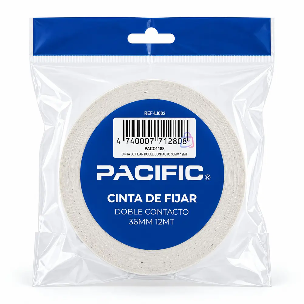 Cinta Doble Contacto 36mm X 12m Adhesiva Doble Faz - PS 4
