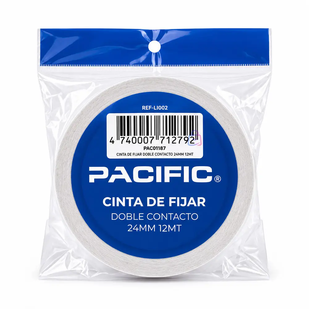 Cinta Doble Contacto 24mm X 12m Adhesiva Doble Faz - PS 4