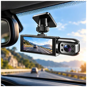 Cámara Auto Dashcam Triple Lente Wifi HD 720p IPS - PS