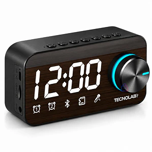 Reloj Despertador Bluetooth Parlante 5W Radio FM Aux - PS