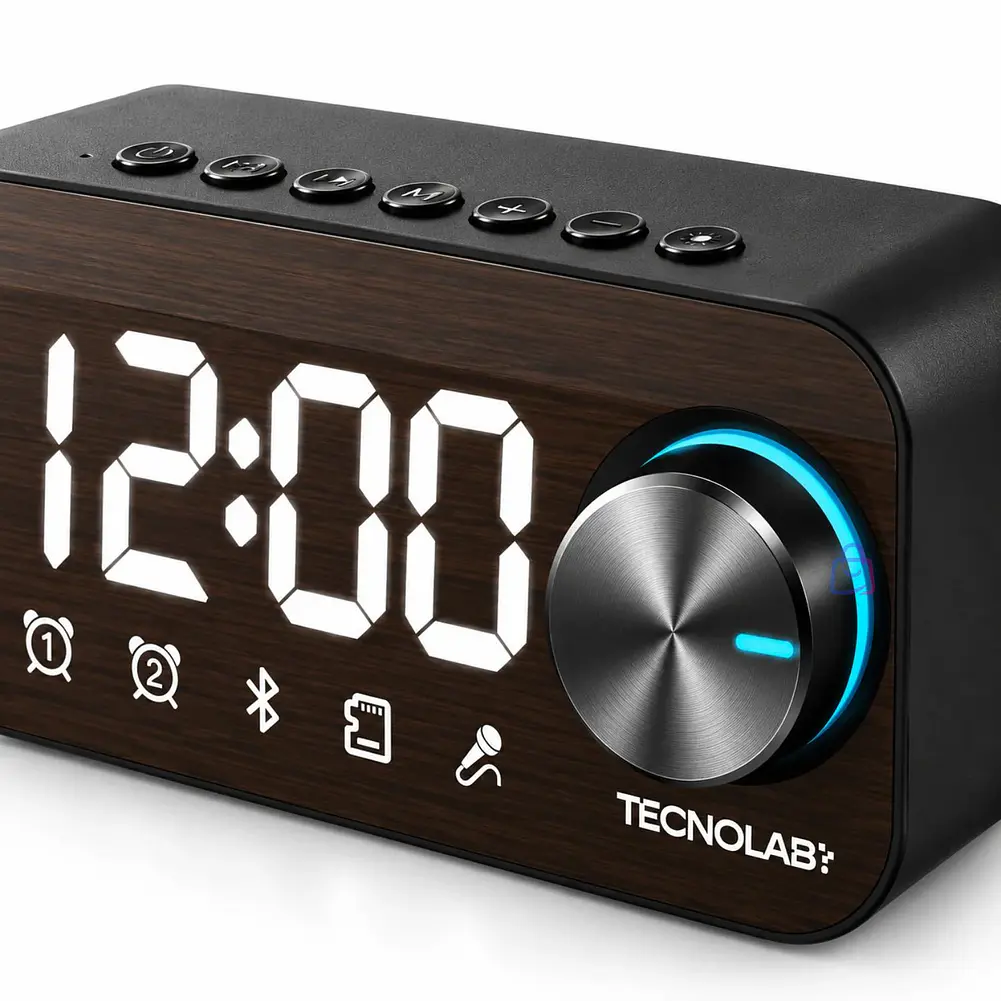 Reloj Despertador Bluetooth Parlante 5W Radio FM Aux - PS 2