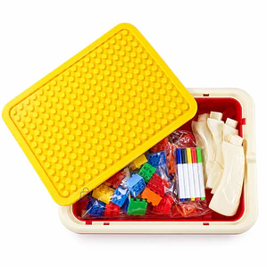 Mesa Infantil De Bloques Y Pizarra Plumones Y Borrador - PS