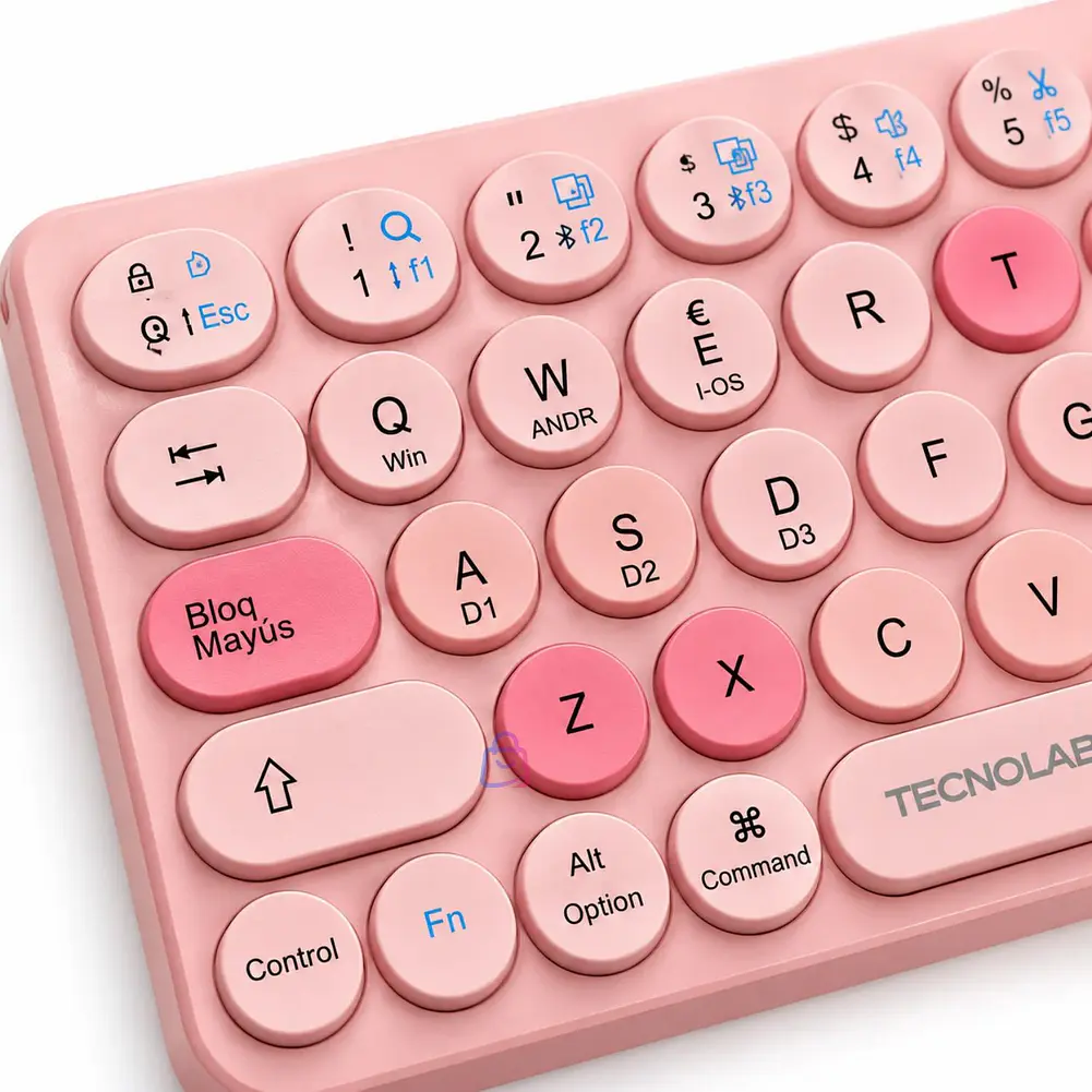 Teclado Bluetooth Inalámbrico Portátil 64 Teclas Retro - PS 12