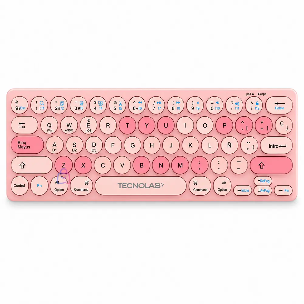 Teclado Bluetooth Inalámbrico Portátil 64 Teclas Retro - PS 11