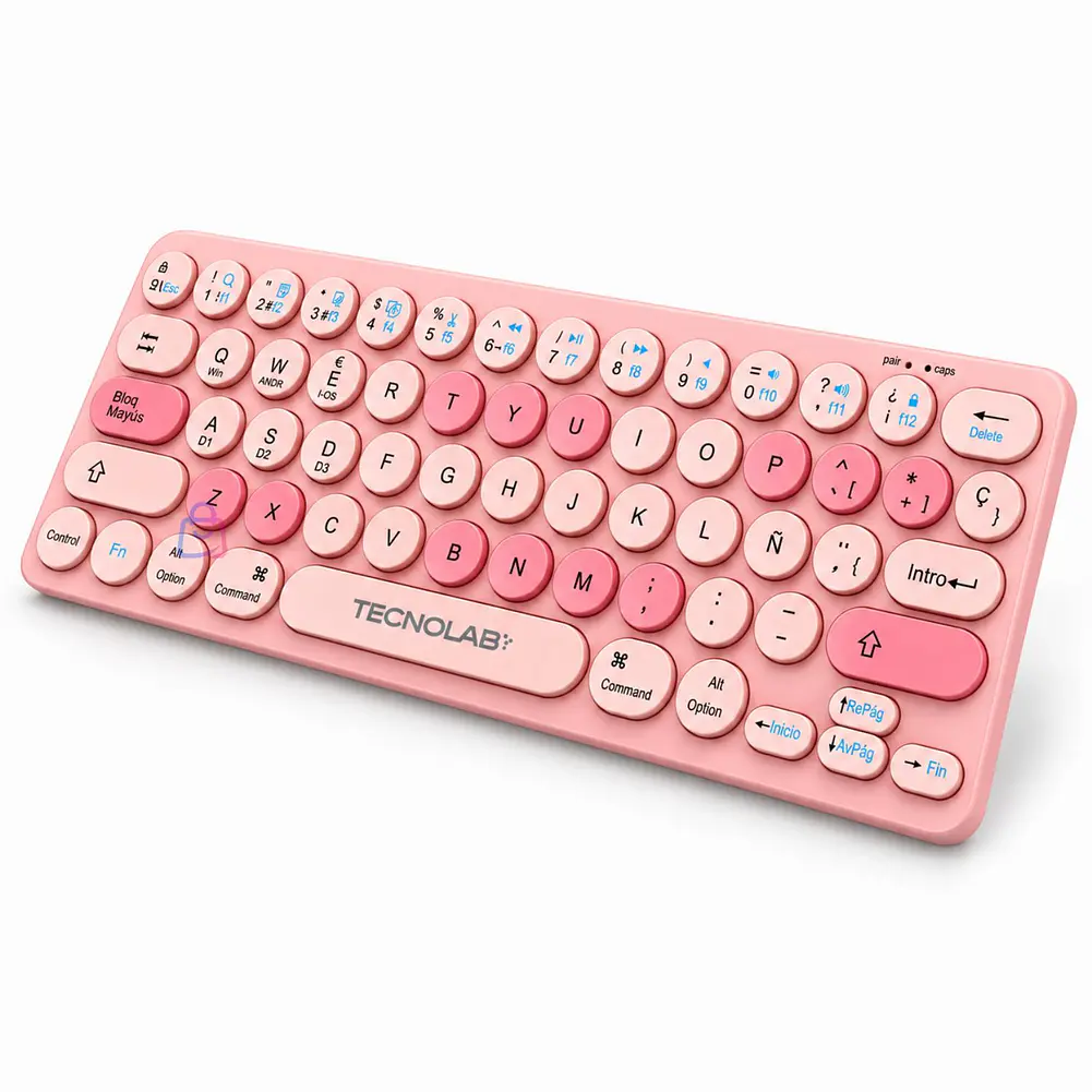 Teclado Bluetooth Inalámbrico Portátil 64 Teclas Retro - PS 14