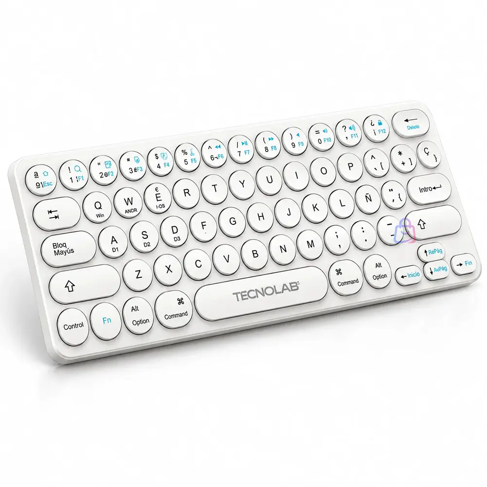 Teclado Bluetooth Inalámbrico Portátil 64 Teclas Retro - PS 9