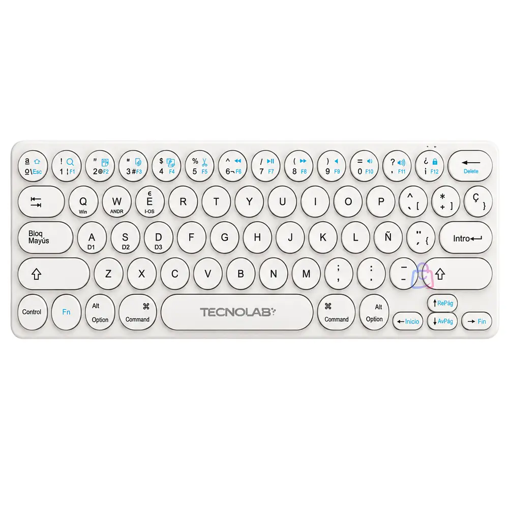 Teclado Bluetooth Inalámbrico Portátil 64 Teclas Retro - PS 6