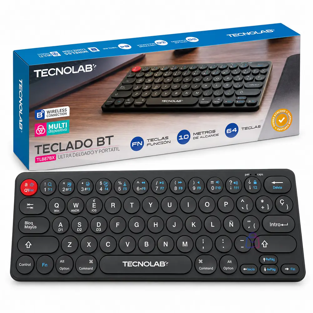 Teclado Bluetooth Inalámbrico Portátil 64 Teclas Retro - PS 5