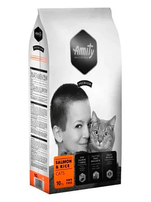 Amity Premium Salmon & Rice — Alimento para Gatos 10kilos
