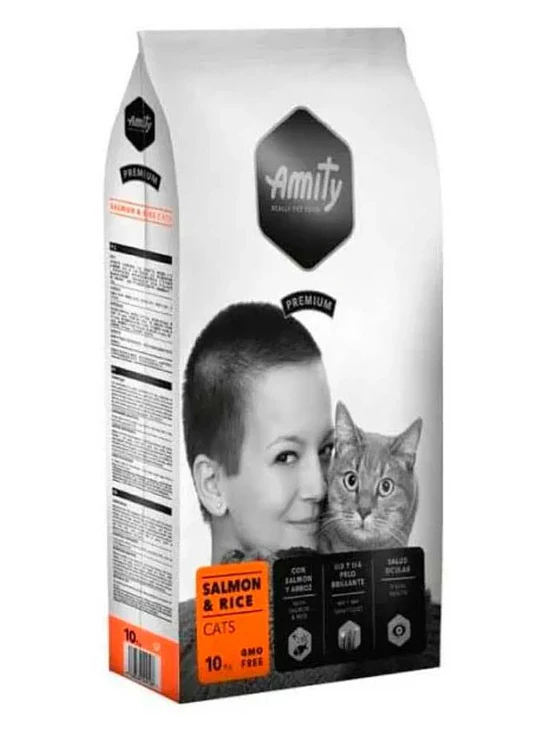 Amity Premium Salmon & Rice — Alimento para Gatos 10kilos 1