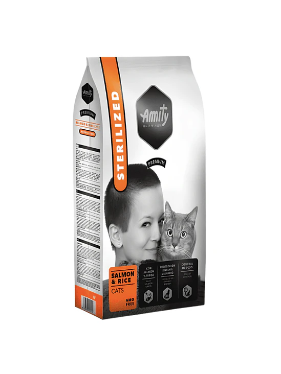 Amity Premium Salmon & Rice gato esterilizado adulto 10kilos 1