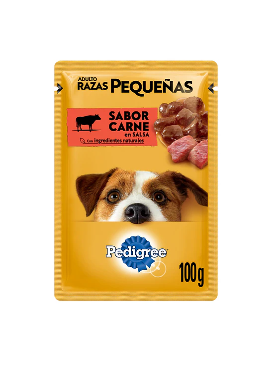 Pedigree Razas pequeñas salsa carne 100g 1